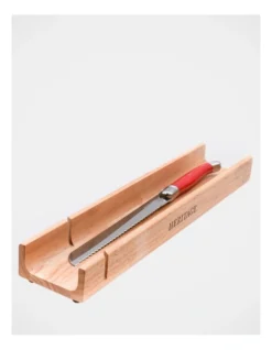 Heritage Laguiole Sophistique Bread Knife & Baguette Board Red