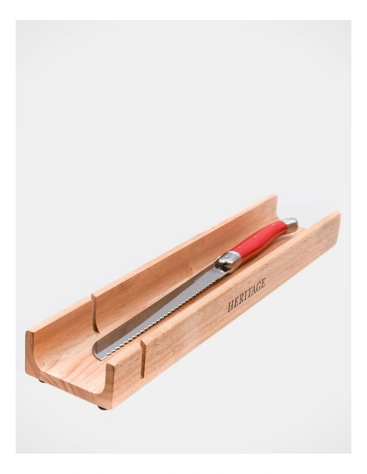 Heritage Laguiole Sophistique Bread Knife & Baguette Board Red 3 Heritage Laguiole Sophistique Bread Knife & Baguette Board Red