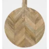 Heritage 40x30cm Herringbone Wood Round Paddle Board Natural -Heritage 778921210 1 1 720x928
