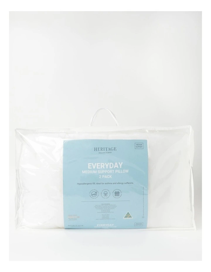 Heritage Everyday Medium Support Pillow 2 Pack 3 Heritage Everyday Medium Support Pillow 2 Pack