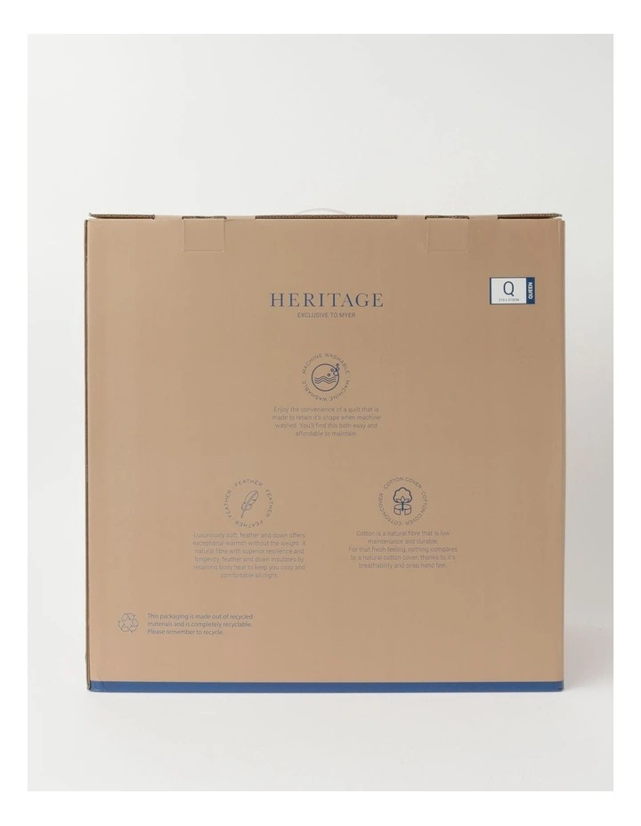 Heritage 85/15 Duck Down & Feather Quilt White 6 Heritage 85/15 Duck Down & Feather Quilt White - Image 4