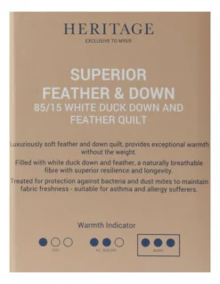 Heritage 85/15 Duck Down & Feather Quilt White 11 Heritage 85/15 Duck Down & Feather Quilt White -Heritage 780640750 5 720x928