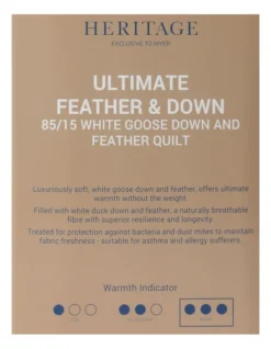Heritage 85/15 Goose Down & Feather Quilt White -Heritage 780640840 5 720x928