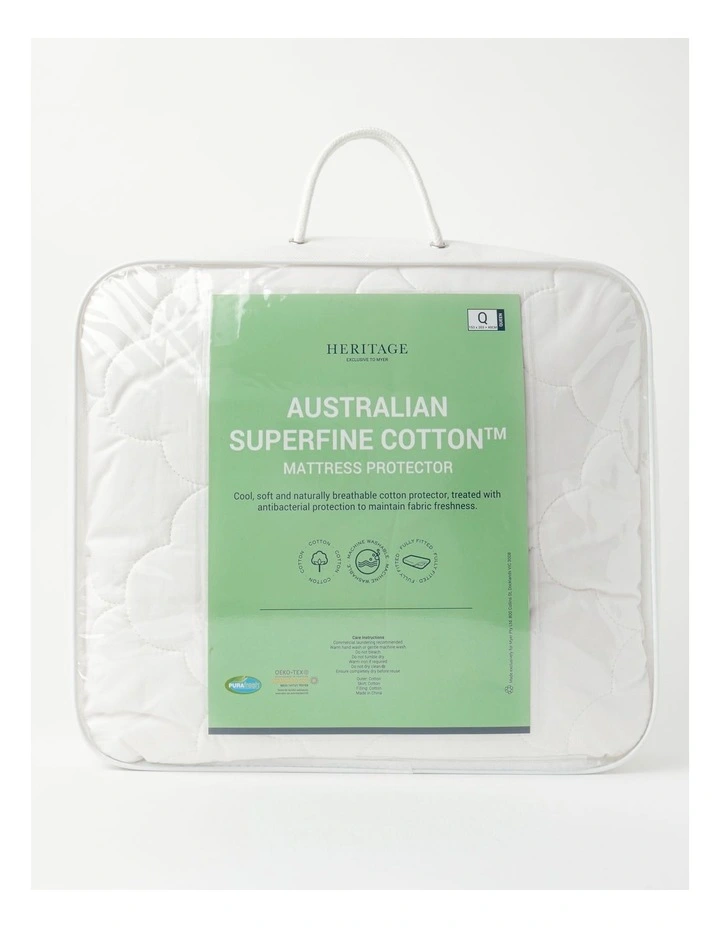 Heritage Australian Superfine Cotton Mattress Protector 3 Heritage Australian Superfine Cotton Mattress Protector