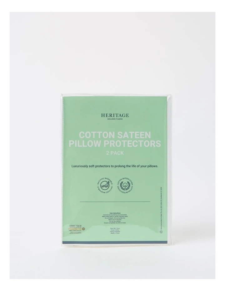 Heritage Cotton Pillow Protector 2 Pack 3 Heritage Cotton Pillow Protector 2 Pack