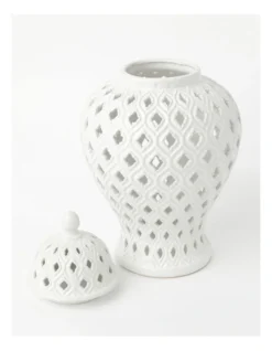 Heritage Marcella Ginger Jar 33cm In White -Heritage 800139610 3 1 720x928