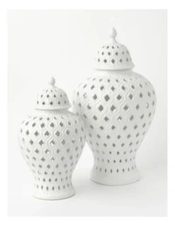 Heritage Marcella Ginger Jar 33cm In White -Heritage 800139610 5 720x928