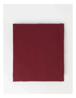 Heritage Elizabeth Hemstitch Tablecloth Berry