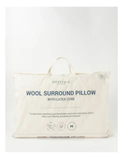 Heritage Wool Surround Pillow With Latex Core White