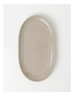 Heritage Avenue Oval Platter Taupe