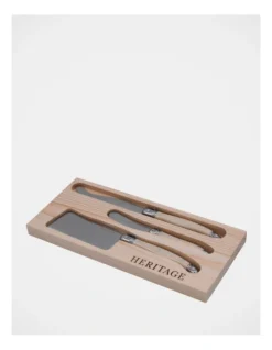 Heritage Laguiole Sophistique 3 Pce Cheese Knife Set Ivory