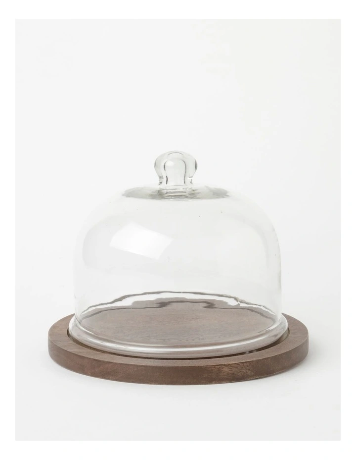 Heritage Walnut Look Small Glass Dome Wood Board 25cm X 19cm 3 Heritage Walnut Look Small Glass Dome Wood Board 25cm X 19cm
