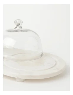 Heritage White Marble Cake Dome With Glass 8 Heritage White Marble Cake Dome With Glass -Heritage 826996690 3 720x928