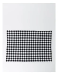 Heritage Gingham Placemat Set Of 4 In Black