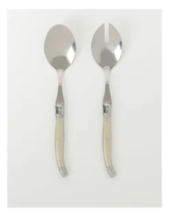 Heritage Laguiole Sophistique Pearl 2Pce Salad Spoon Set
