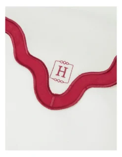 Heritage Florence Scalloped Edge Napkins Set Of 4 In Red And White -Heritage 866999350 3 720x928
