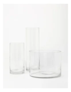 Heritage Ellie Cylinder Glass Vase 30cm In Clear -Heritage 868353850 3 720x928