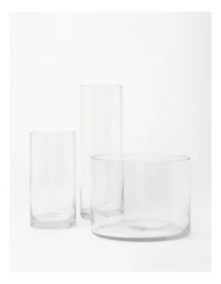 Heritage Esme Cylinder Glass Vase 15cm In Clear -Heritage 868354030 3 720x928