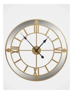 Heritage Florence Mirror Dial Clock 60cm In Gold