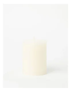 Heritage Smooth Finish Pillar Candle 10cm In Ivory