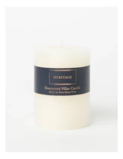 Heritage Smooth Finish Pillar Candle 10cm In Ivory -Heritage 868371310 3 720x928