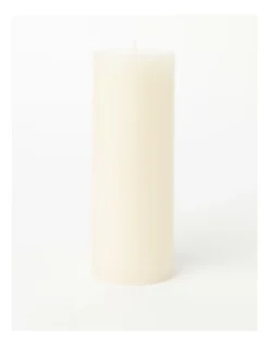 Heritage Smooth Finish Pillar Candle 15cm In Ivory