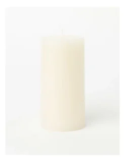 Heritage Smooth Finish Pillar Candle 20cm Ivory