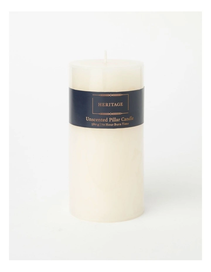 Heritage Smooth Finish Pillar Candle 20cm Ivory 5 Heritage Smooth Finish Pillar Candle 20cm Ivory - Image 3