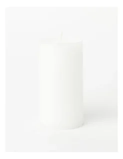 Heritage Rustic Scented Pillar Candle White Gardenia 13cm In White