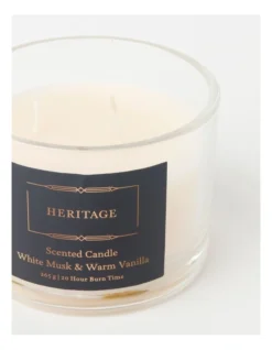 Heritage Candle In Glass Jar White Musk & Warm Vanilla 8cm In Ivory -Heritage 868372750 3 720x928