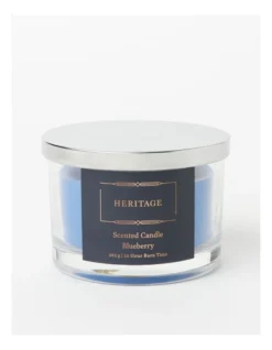 Heritage Candle In Glass Jar Blueberry 8cm In Blue