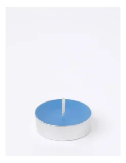 Heritage Blueberry Scented Tealight Candles Set Of 12 Blue