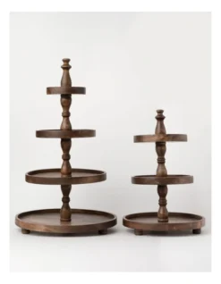 Heritage Wooden 4-Tier Stand 38x38x66cm In Walnut 7 Heritage Wooden 4-Tier Stand 38x38x66cm In Walnut -Heritage 868472290 3 720x928