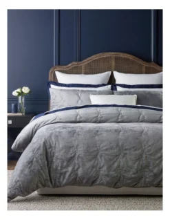 Heritage Daphne Quilt Cover Set Silver