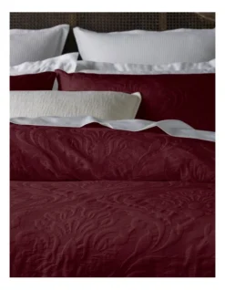 Heritage Frederika Quilt Cover Set Wine -Heritage 882418240 882417520 3 720x928