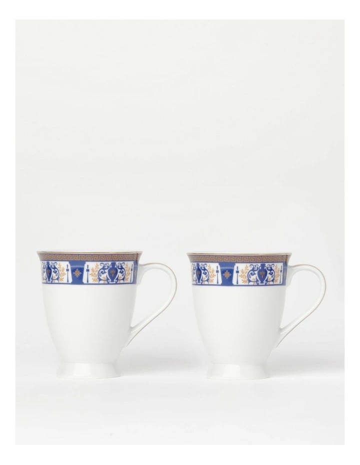 Heritage Grecian Blue Urn Mug Set Of 2 3 Heritage Grecian Blue Urn Mug Set Of 2