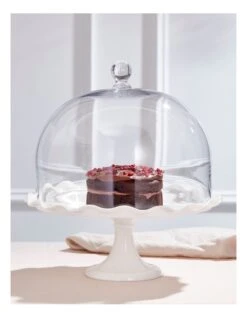 Heritage Scalloped Edge Cake Dome And Glass Stand Large -Heritage 896254390 3 1 720x928