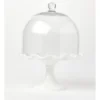 Heritage Scalloped Edge Cake Dome And Glass Stand Small