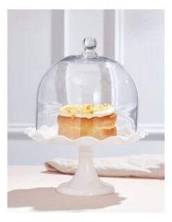 Heritage Scalloped Edge Cake Dome And Glass Stand Small -Heritage 896254480 3 1 720x928