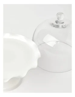 Heritage Scalloped Edge Cake Dome And Glass Stand Small -Heritage 896254480 5 720x928