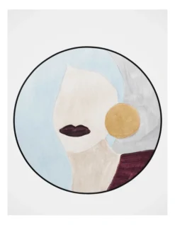 Heritage Blue Minimal Wall Art 100x100x2.5cm In Multi