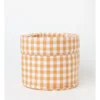 Heritage Gingham Orange Bread Basket Large In Orange