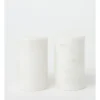 Heritage Marble Salt & Pepper Mills In White