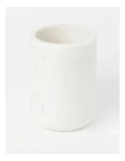 Heritage Marble Utensil Holder In White