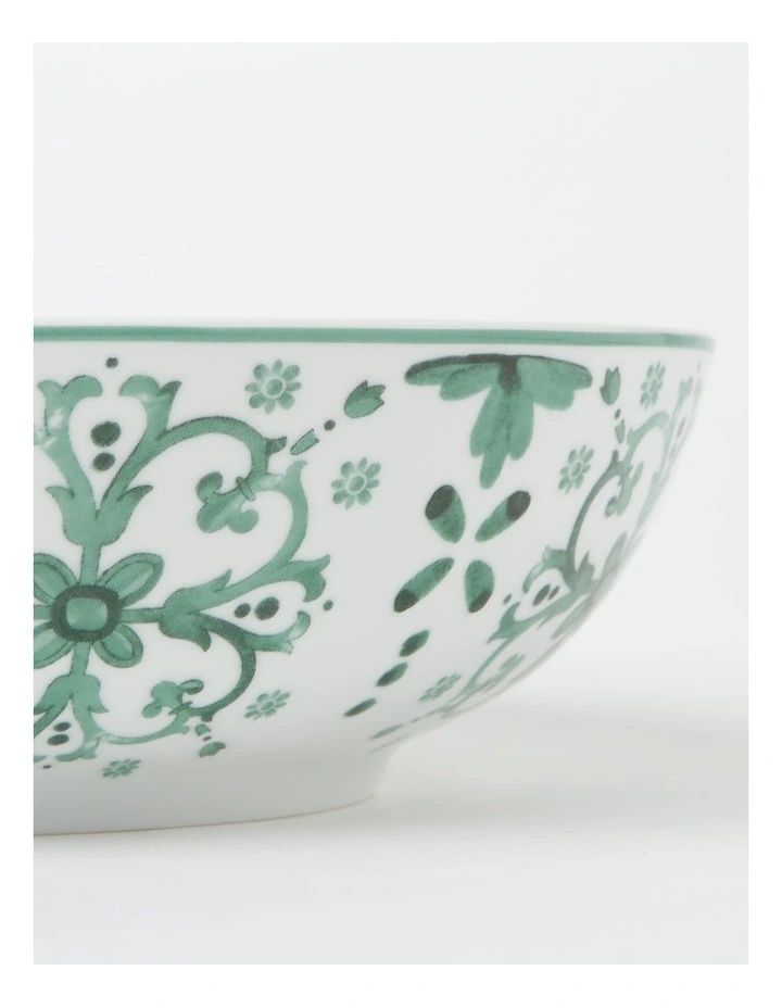 Heritage Valencia Oranges Deep Serving Bowl In Green 6 Heritage Valencia Oranges Deep Serving Bowl In Green - Image 4