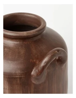 Heritage Coretta Small Decorative Terracotta Vessel 24x24x37cm In Aged Brown -Heritage 897200200 3 720x928