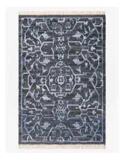 Heritage Lotus Rug 160x230cm In Blue/Ivory