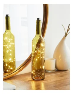 Heritage Twinkle Bottle With LED Lights 32x7x7cm In Amber -Heritage 898196770 2 720x928