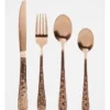 Heritage Maria Embossed Cutlery Set 24pc In Rose Gold