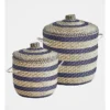 Heritage Skyros Seagrass Basket Set Of 2 In Natural/Blue -Heritage 912086830 1 1 720x928
